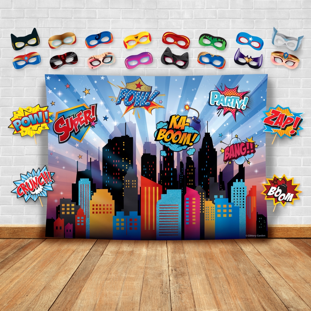 superhero city backdrops