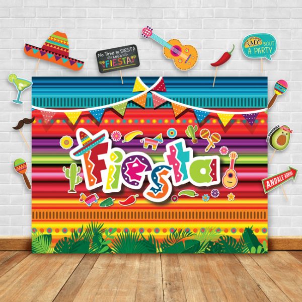 Summer Fiesta Theme Photography Backdrop and Props – Glittery Garden